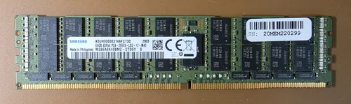 Samsung 64GB DDR4-2666 LRDIMM memory module, part M386A8K40BM2 — the type of used memory Ocitech buys